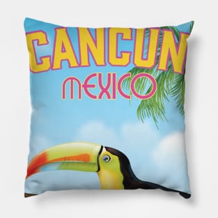 Cancun Mexico Travel poster Pillow