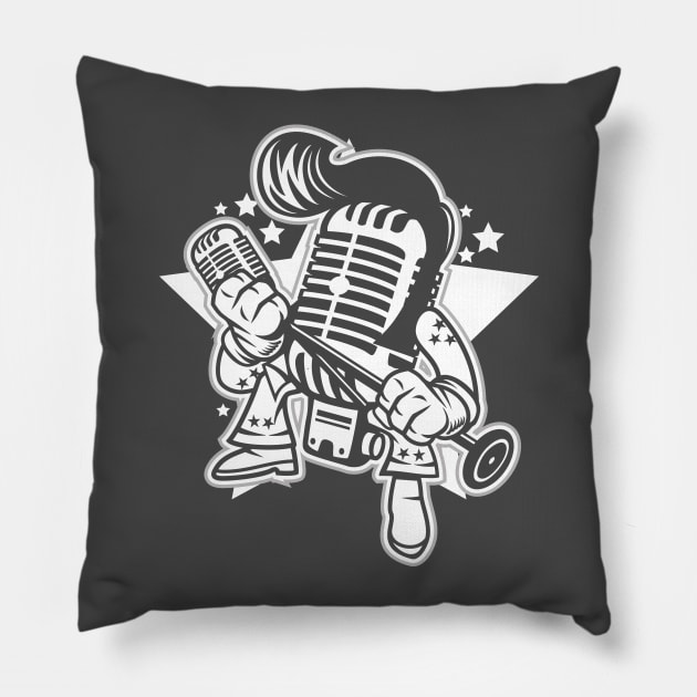 Microphone King Pillow by drewbacca