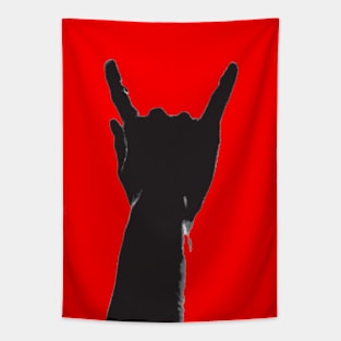 horns up Tapestry