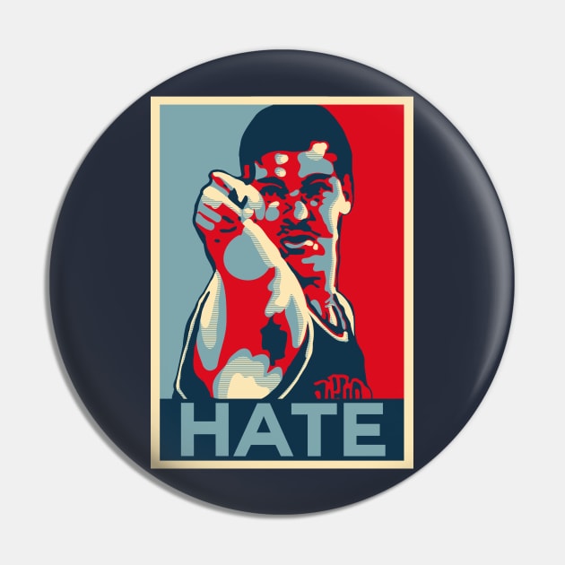 Bill Laimbeer Hate Obama Hope Large Print Pin by qiangdade