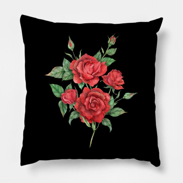 Red Rose Pillow by Dynamic Design