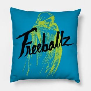 Freeballz Logo Green Dark Pillow