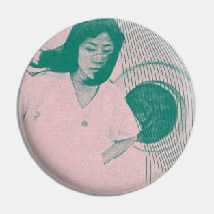 Taeko Ohnuki ///// Vaporwave City pOp Aesthetic Fan Design Pin