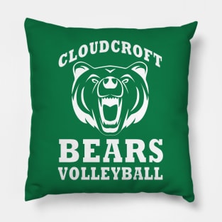 Cloudcroft Bears Volleyball (White) Pillow