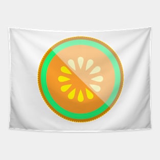 Cantaloupe Melon Halved Tapestry