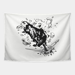 Bull Ink Tapestry