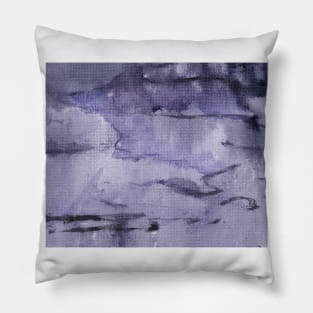 Abstract Oil Painting Very Peri 12c11 Pillow