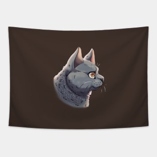 Blue British Shorthair Side Portrait Tapestry