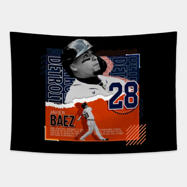Javier Baez Baseball Edit Tapestries Tigers - Javier Baez - Sticker