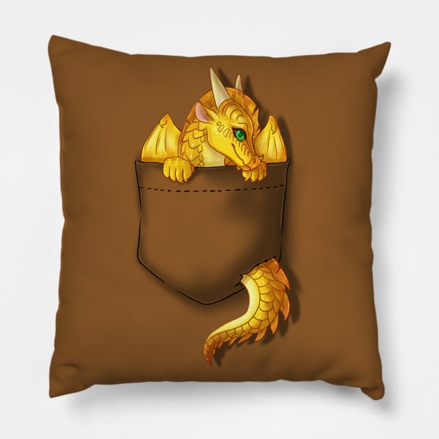 Wings of Fire - Pocket Sunny Dragon Pillow by Biohazardia