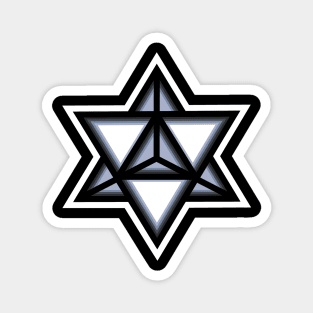 Merkaba Spiritual Symbol in White - Sacred Geometry Merkabah Shape - Merkaba Magnet