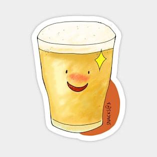 Relax with a glass of beer Magnet