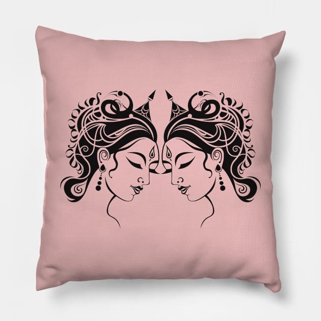Grace and Serenity Pillow by TooplesArt