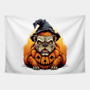 Halloween Bulldog #5 Tapestry