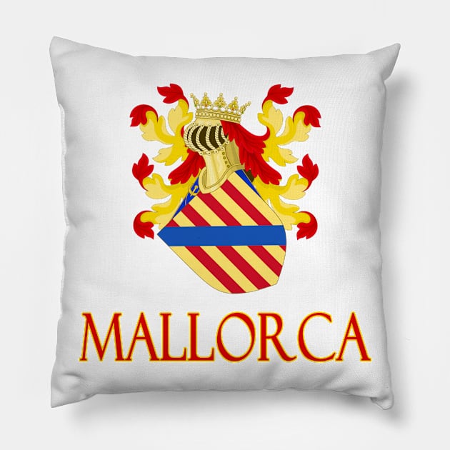 Mallorca - Coat of Arms Design of the Spanish Balearic Island Pillow by Naves