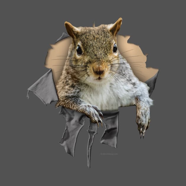 Ripped Shirt Squirrel - funny squirrel lover by eBrushDesign