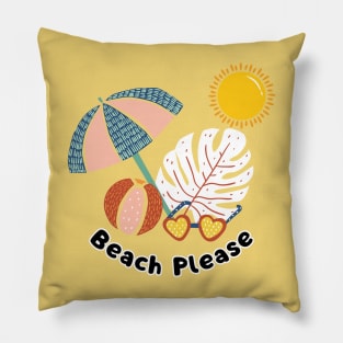 Beach Please Pillow