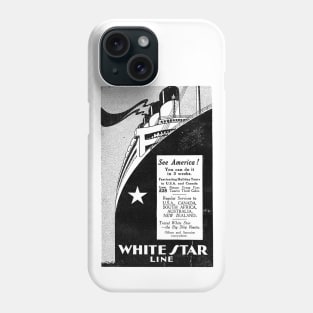 White Star Line - Ocean Liners - 1929 Vintage Advert Phone Case