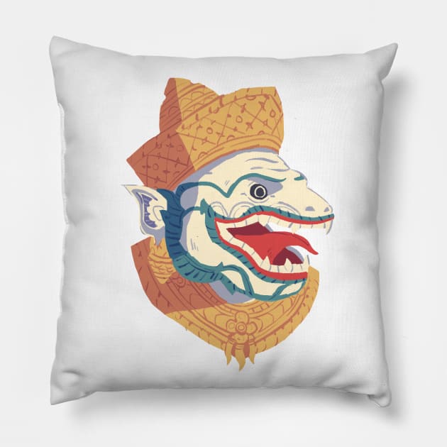 Hanuman Angkor Pillow by Orad_Mas