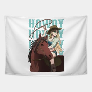 ANIME COWGIRL Tapestry