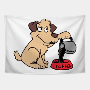 Coffee Dog Tapestry