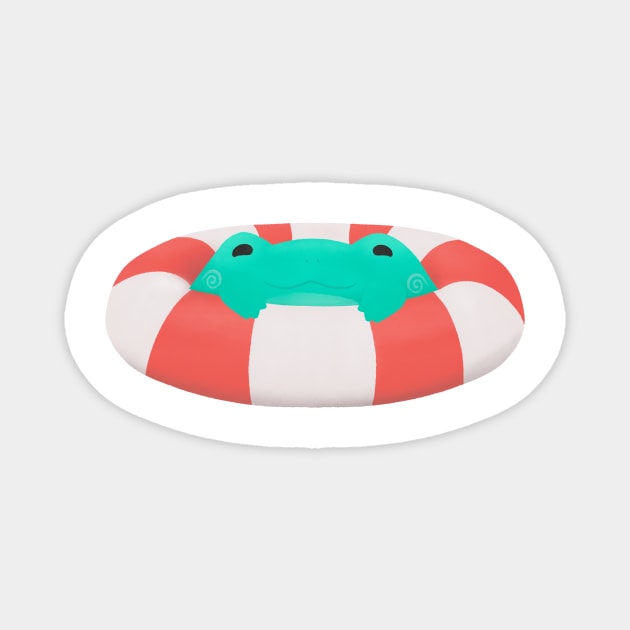 Floating frog Magnet by IcyBubblegum