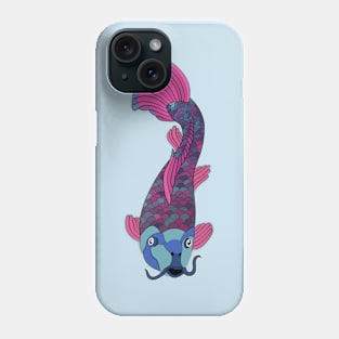 Pink Blue and Purple Koi Phone Case