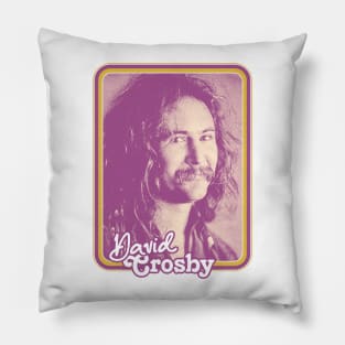 David Crosby / Retro Style Fan Art Pillow