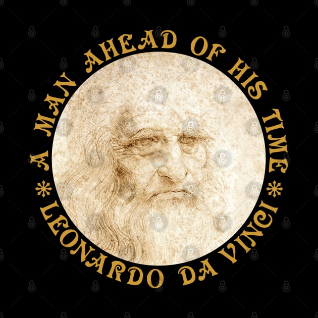 Leonardo Da Vinci - A Man Ahead Of His Time - Old Gold by Chokullov Art Studio