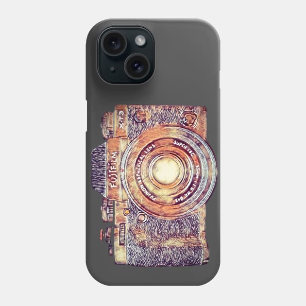 Fujifilm X-T3 Digital art (faded) Phone Case by Tdjacks1