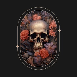 Aesthetic Full Flower Skull T-Shirt