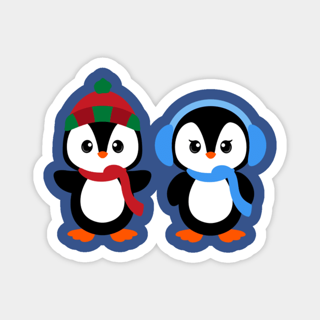 Penguins Magnet by KhalidArt