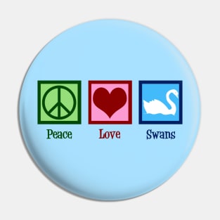 Peace Love Swans Pin