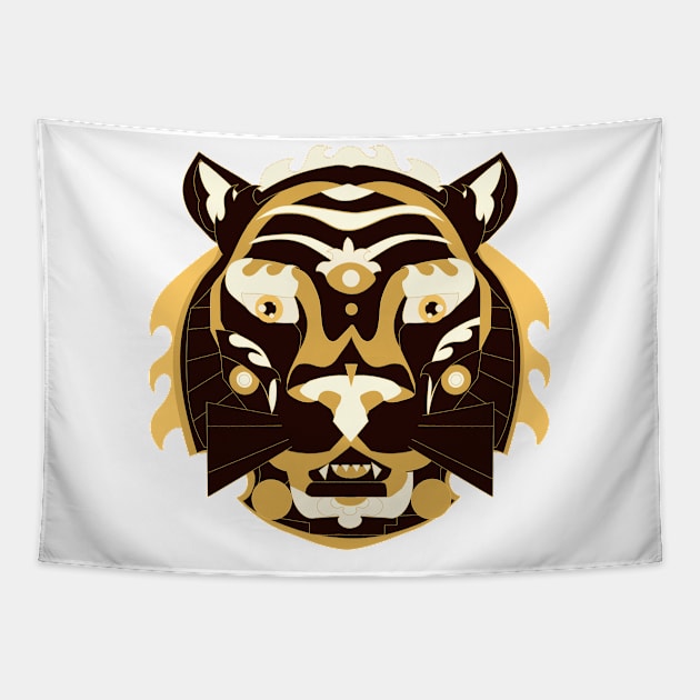 Black Tiger Tapestry by yoaz