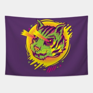 The Cat with Laser Eyes Tapestry