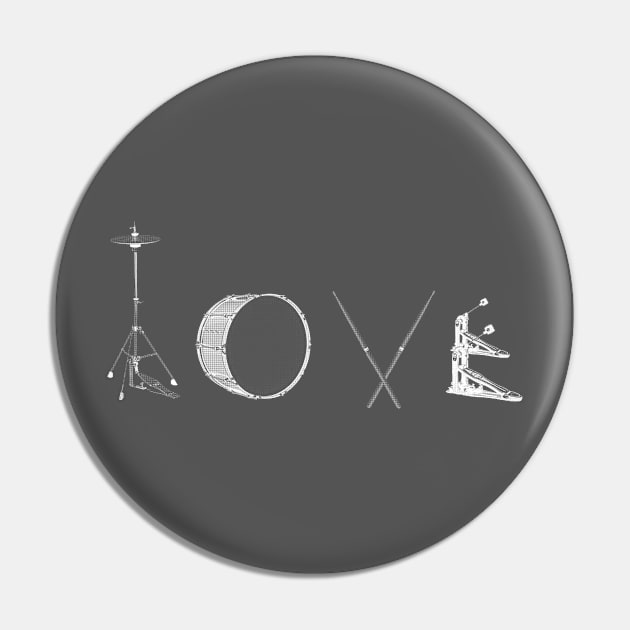 Love To Drum Pin by veerkun