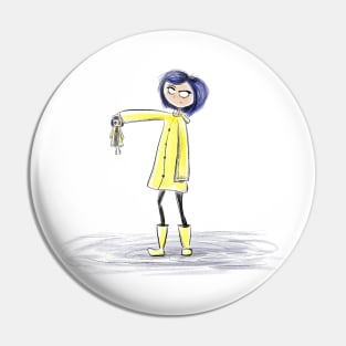 Coraline Watercolor Pin