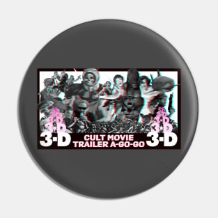 Cult Movie Trailer A-Go-Go 3-D Pin