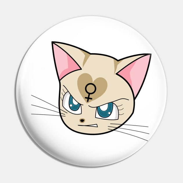 Angry Feminist Cat Pin by hunnydoll