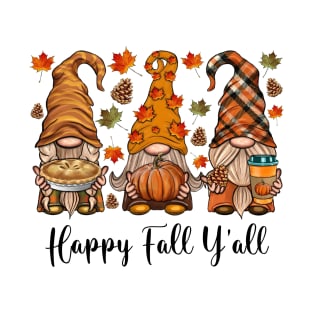 Pumpkin Gnomes Fall Autumn Cute Halloween Thanksgiving Funny Shirt T-Shirt