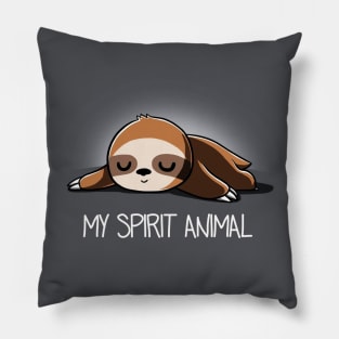 Cute Funny Sloth Lazy Animal Lover Quote Artwork Pillow