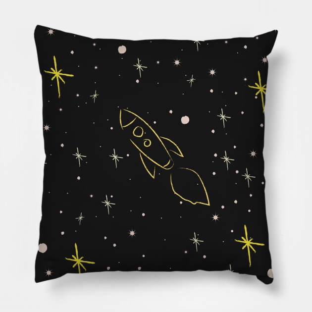 Rocket Pillow by KristinaStellar 