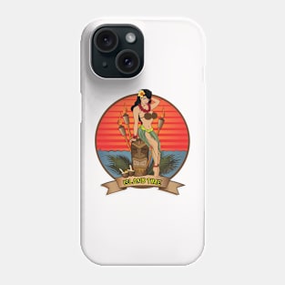 Hula Girl on Island Time Phone Case