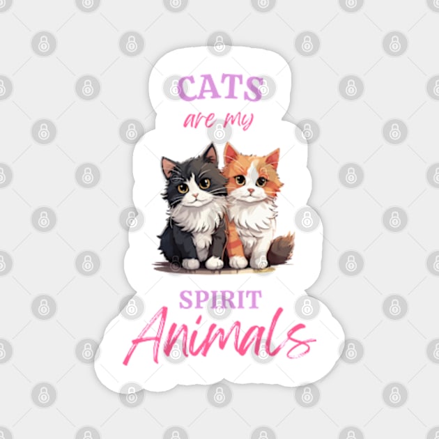 cats are my spirit animal Magnet by Pawfect Designz