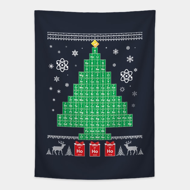 Chemistree Science Christmas Tree Tapestry by Rebus28