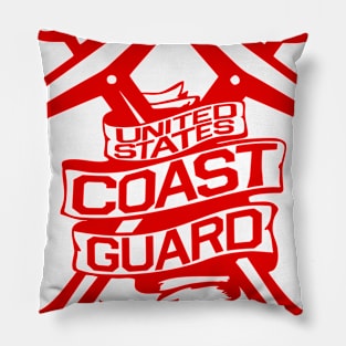 U.S. Coast Guard - Crossed Anchors in Red Pillow