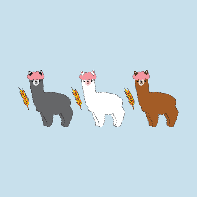 Pink Hair Alpacas I by littleoddforest