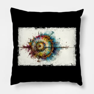 Abstract Watercolor Fibonacci Sequence Pillow