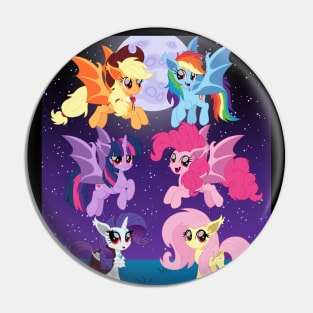 Mane 6 bat ponies scene Pin