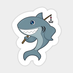 Shark Fishing Fisher Finshing rod Magnet